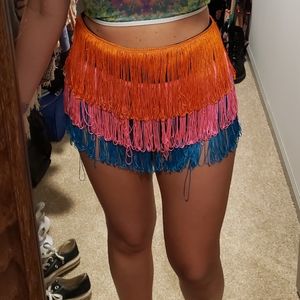 Elsie and Fred fringe la bamba shorts